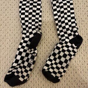 K Bell Black and White Checkered Socks